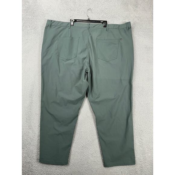 Algo Pants Men 48 Olive Green Chino Tech Performance UPF 40 Moisture Wicking NEW - Picture 4 of 10